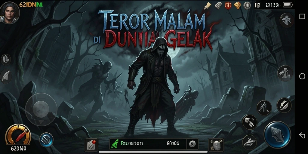 Tampilan gameplay menyeramkan dari 62IDN dengan suasana mencekam.