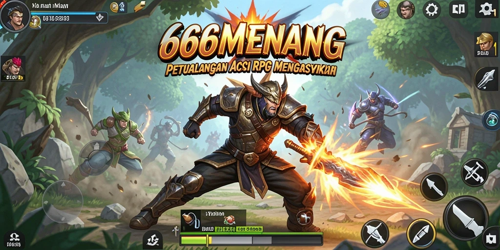 Tampilan gameplay ARPG yang mendebarkan di 666MENANG.