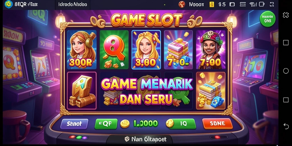 Tampilan gameplay menarik dari 8QR yang penuh warna.