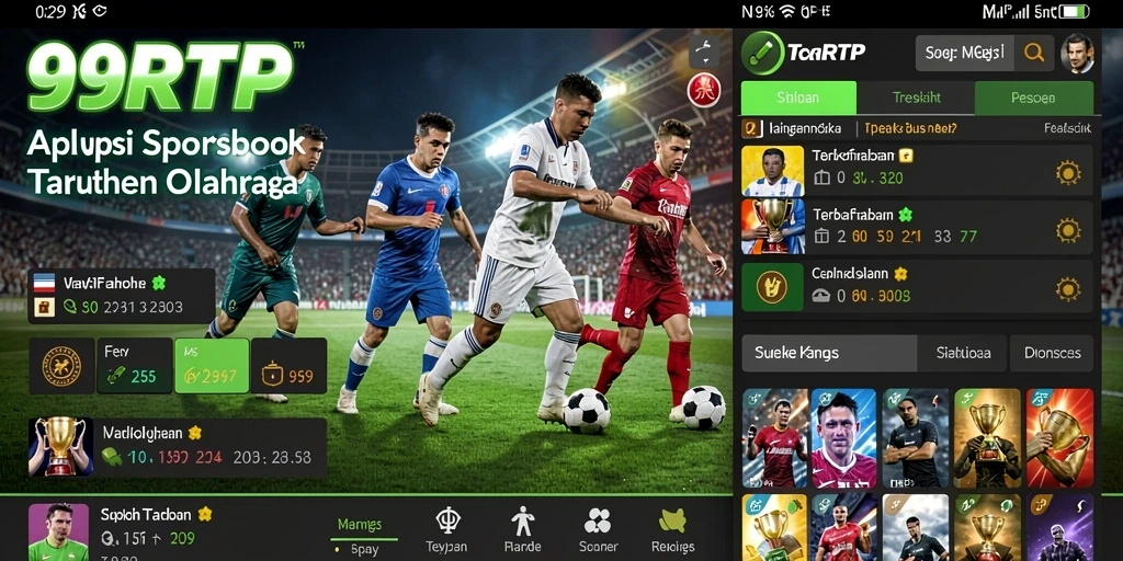 Tampilan utama aplikasi 99RTP yang menarik dan penuh fitur.