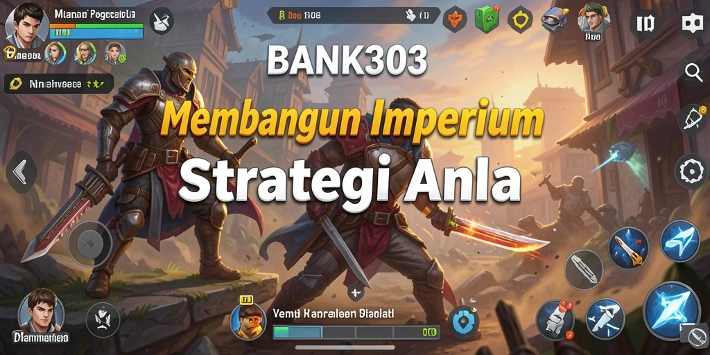 Tangkapan layar utama BANK303 menampilkan aksi intens dalam gameplay SLG.