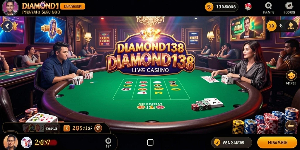 Tampilan utama gameplay Live Casino yang menarik di DIAMOND138.