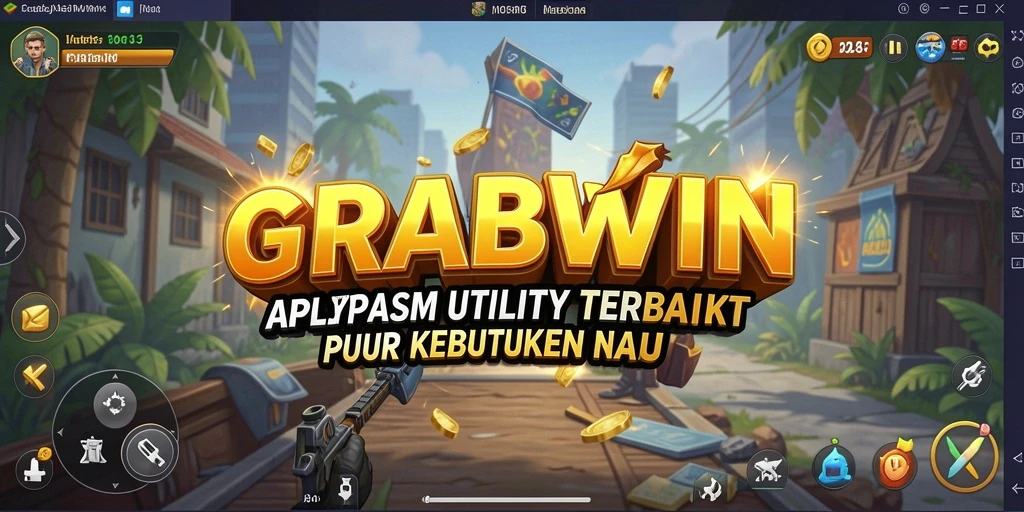 Tampilan utama GRABWIN dengan berbagai fitur utility yang menarik.
