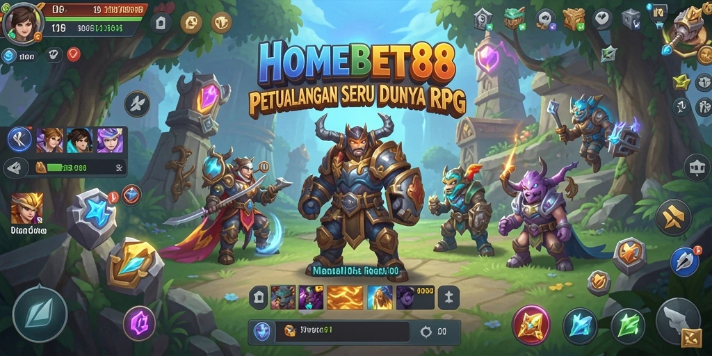Screenshot gameplay <strong>HOMEBET88</strong> menampilkan petualangan seru dan pertarungan epik.