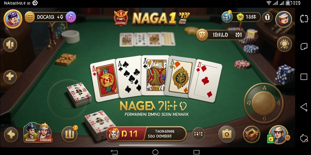 Tampilan gameplay menegangkan dalam NAGA11 pada permainan Domino.