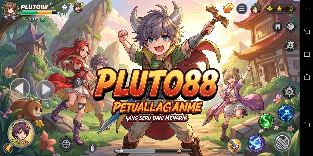 Tampilan seru gameplay PLUTO88 dengan karakter Anime yang memikat.