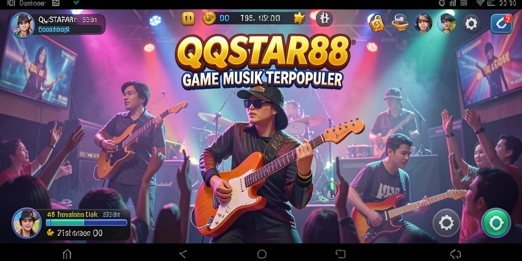 Screenshot gameplay QQSTAR88 menampilkan keseruan saat bermain musik.