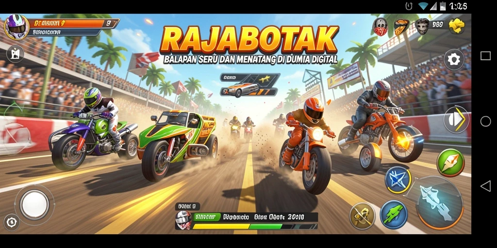 Gameplay <strong>RAJABOTAK</strong> yang seru di trek menantang.