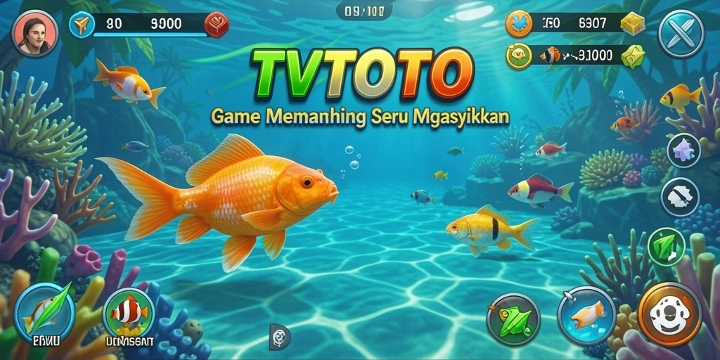 Gameplay seru TVTOTO menunjukkan aksi memancing yang menegangkan.